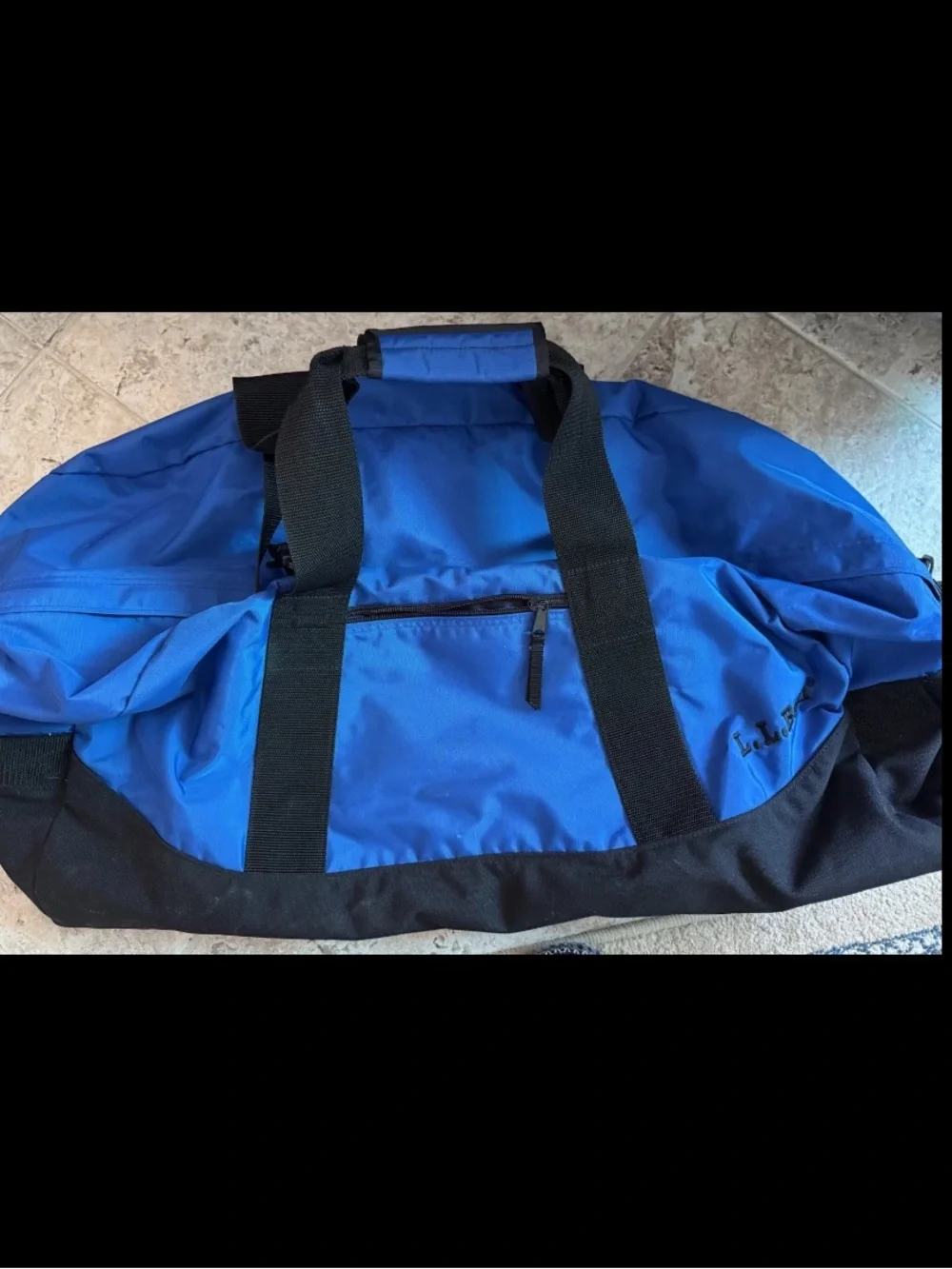 LL Bean Adventure Blue LG Duffle Travel Bag 0V274-CLEAN~Waterproof 26L x16Hx10D